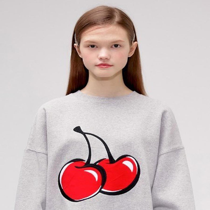 Kirsh Big Cherry Sweatshirt Grey Harumio