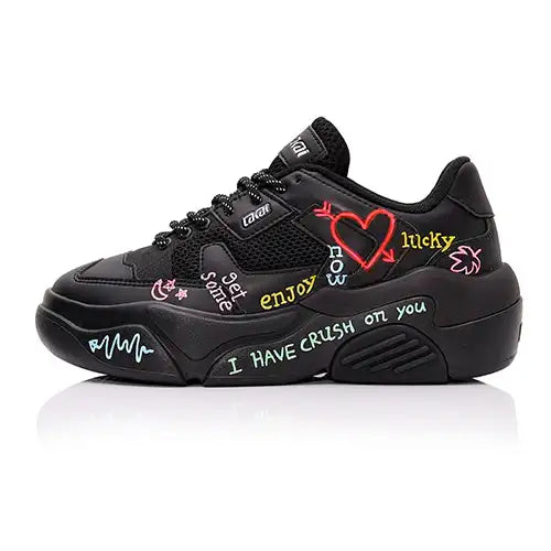 Lakai - Hati Graffiti Shoes - Black Neon - Lakai - Footwear - Harumio