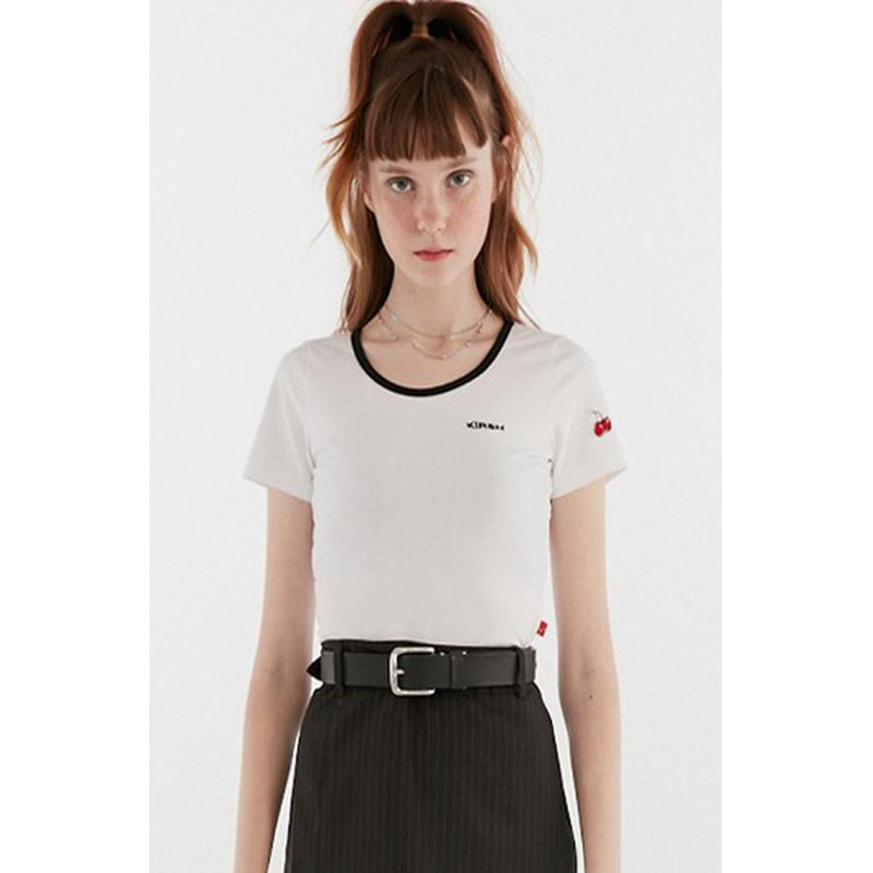 Kirsh - U-Neck T-Shirt - White