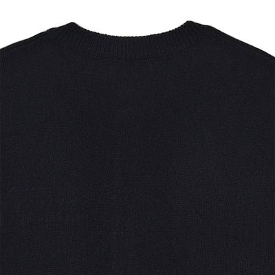Beyond Closet - Apollo Collection Crew Logo Round Knit Cardigan
