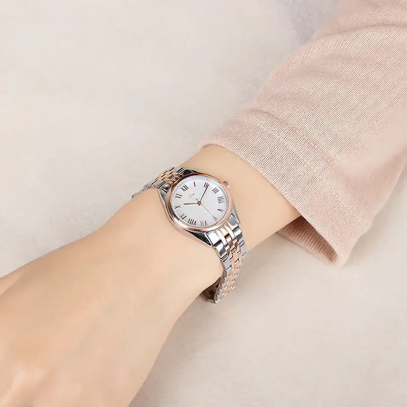 CLUE - Roman Mother-of-Pearl Two-Tone Silver Metal Watch - CLUE - Watches - Harumio