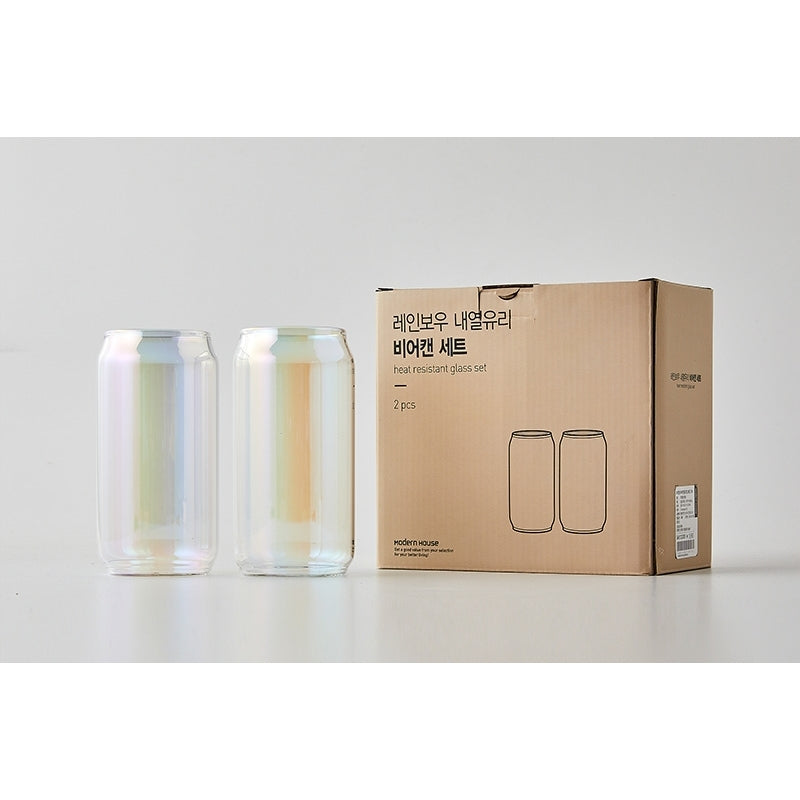 Korean ON Rainbow - Beer Can Glass Set