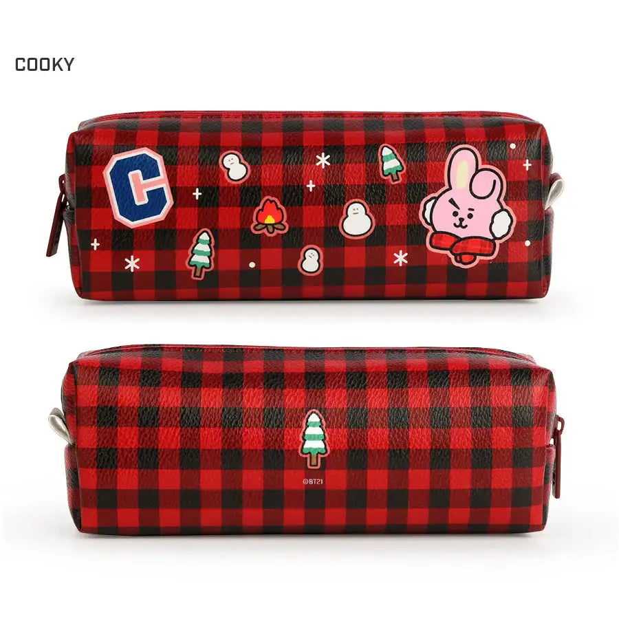 BT21 x Monopoly - Checkered C-Pocket Pencil Case - Monopoly - Accessories - Harumio