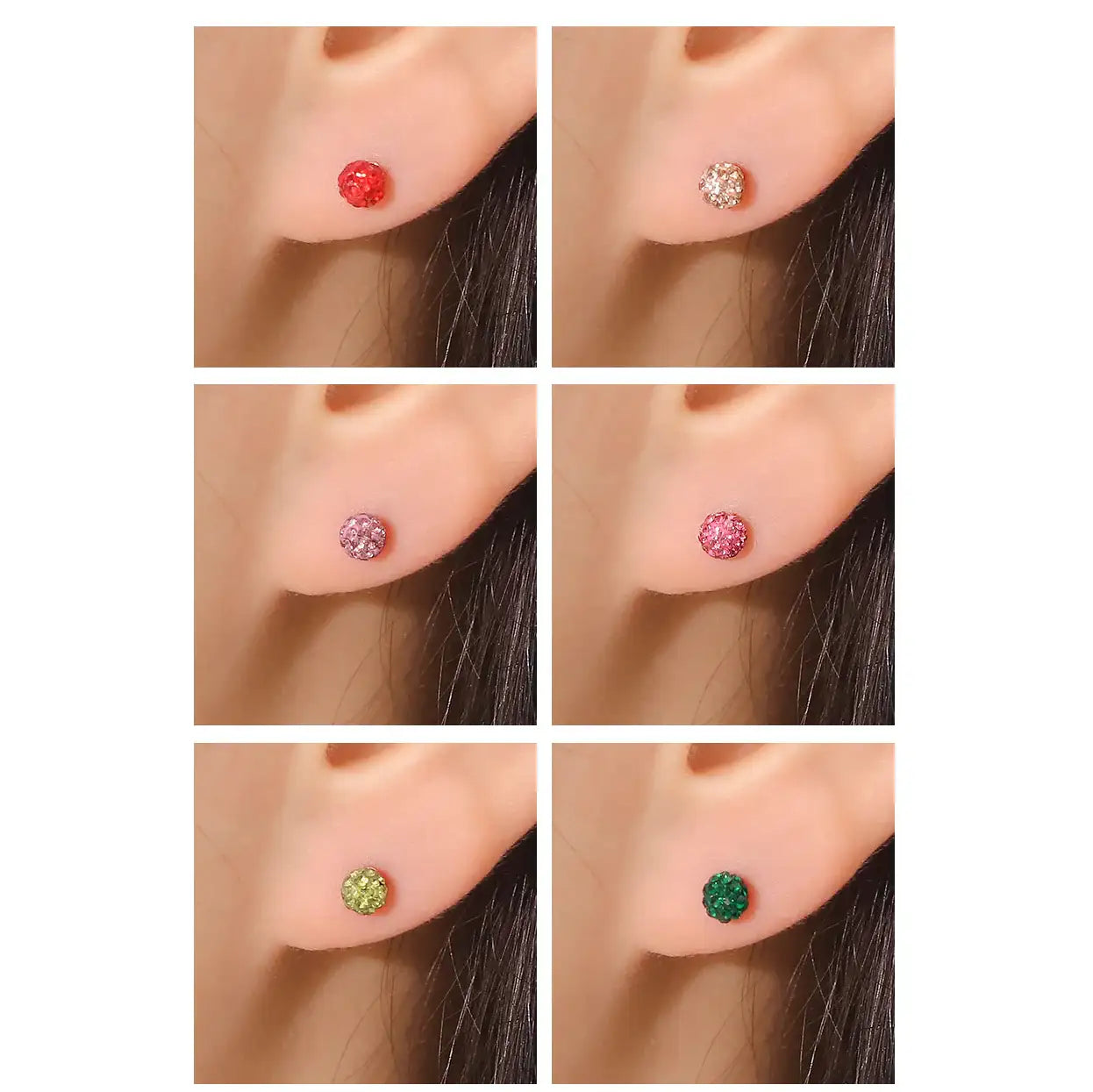 CLUE - 4mm Mirror Ball 10K Rose Gold Ear Pierce (Birthstone) - CLUE - Jewelry - Harumio