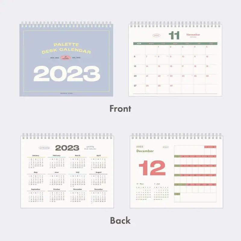 ICONIC - 2023 Color Palette Desk Calendar - 10x10 - 2023 Calendars - Harumio