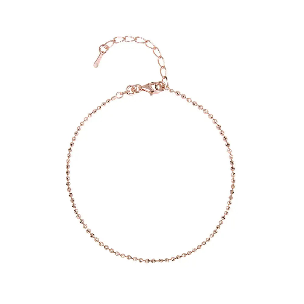 CLUE - Basic Ball Rose Gold Anklet - CLUE - Jewelry - Harumio