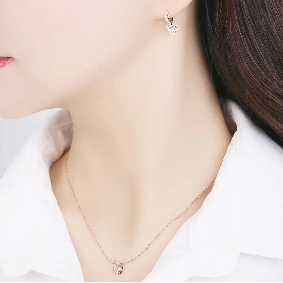 CLUE - Spring Rustling Butterfly Silver Necklace - CLUE - Jewelry - Harumio