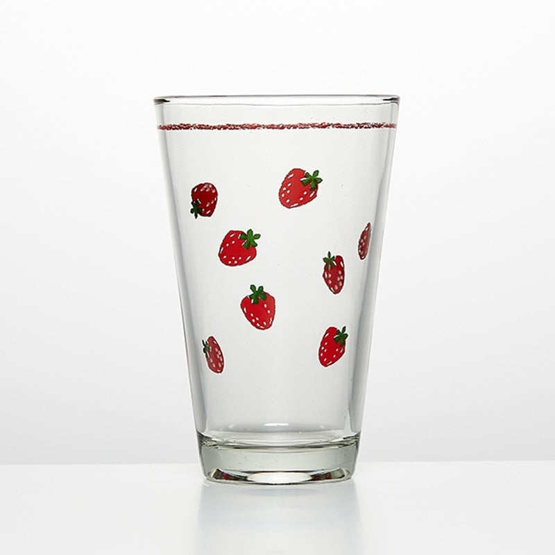 Korean ON - Strawberry Banana Glass Cup 4P Set