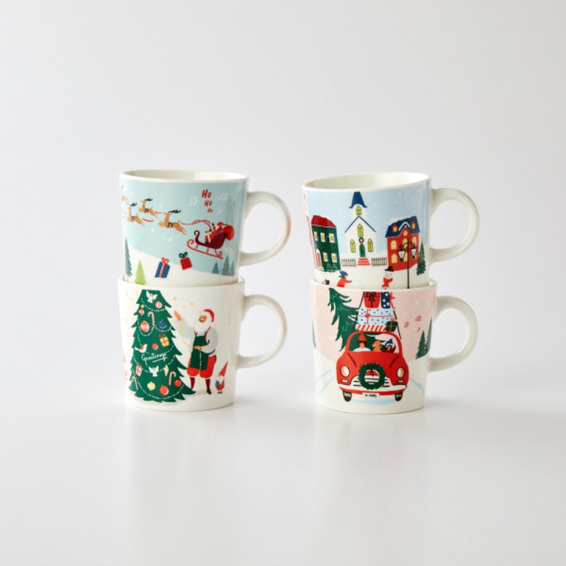 Korean Santa Fairy Village - Mug 4P Set