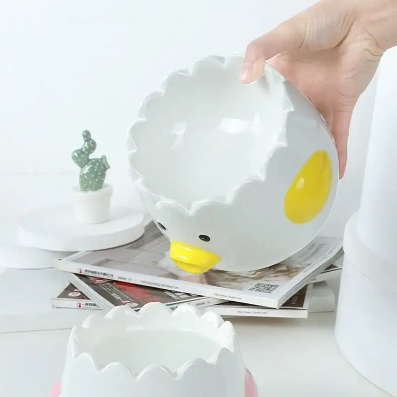 Yog!ssw - Pet Egg Chick Ceramic Bowl - Jungle Monster - Pet - Harumio