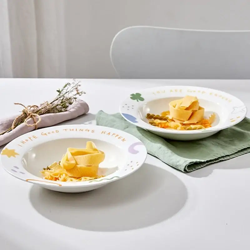 Korean Little Buddy Pom Pom - Pasta Bowl 2P Set - Modern House - Bowls - Harumio