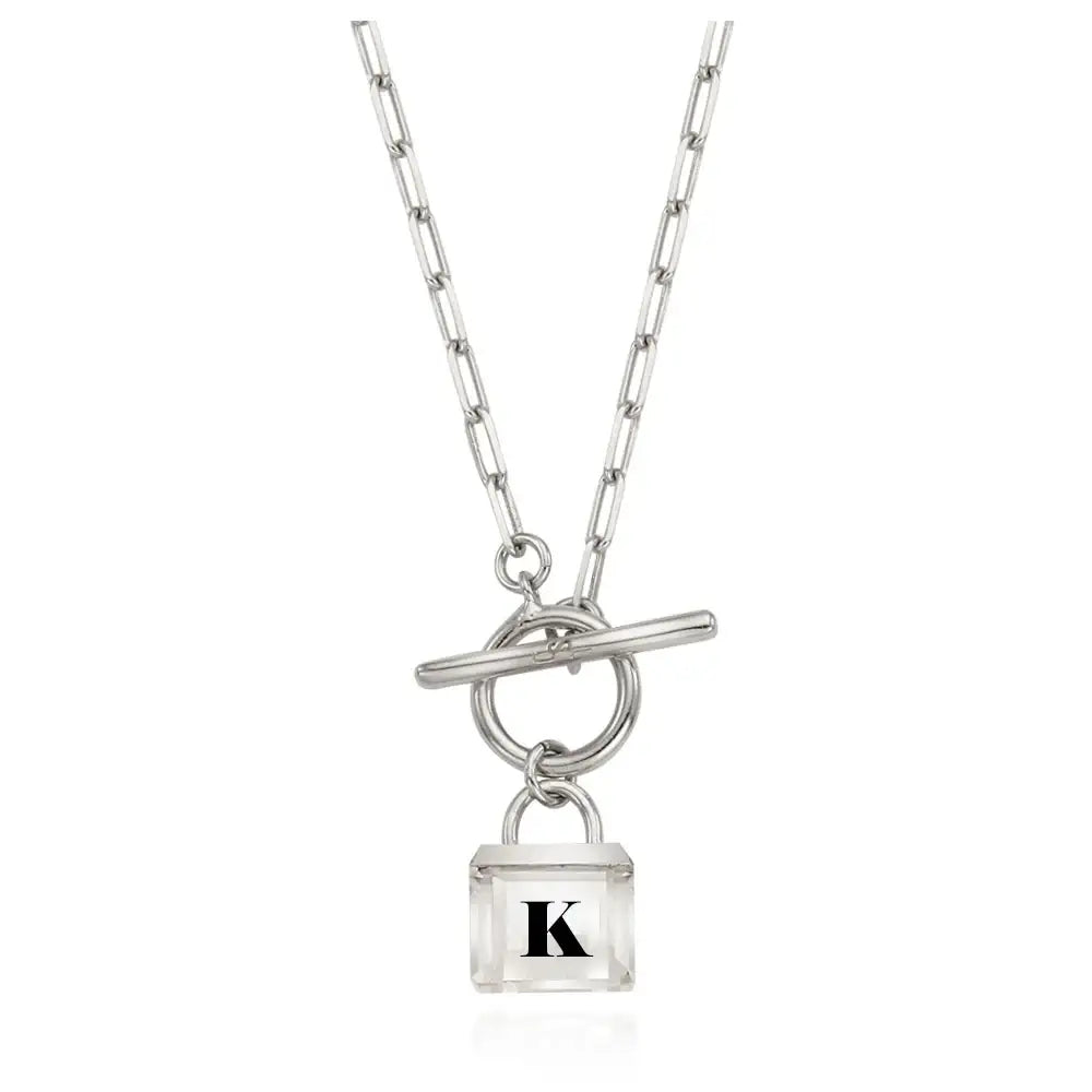 OST - Transparent Lock Toggle Bar Necklace - OST - Jewelry - Harumio