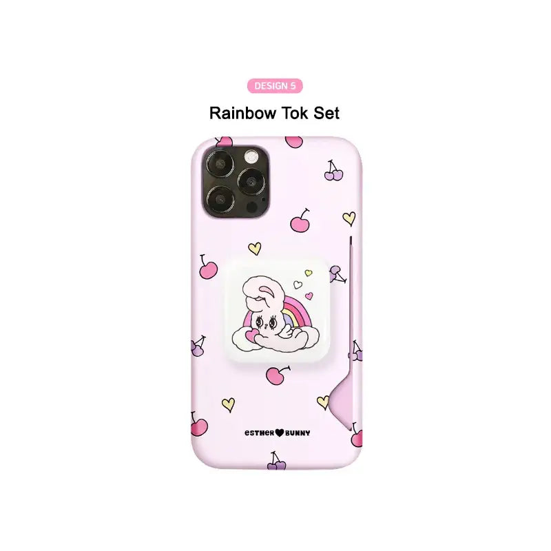 Esther Bunny - Candy Mirror Tok + Card Slim Fit Phone Case Set - Esther Bunny - Phone Cases - Harumio