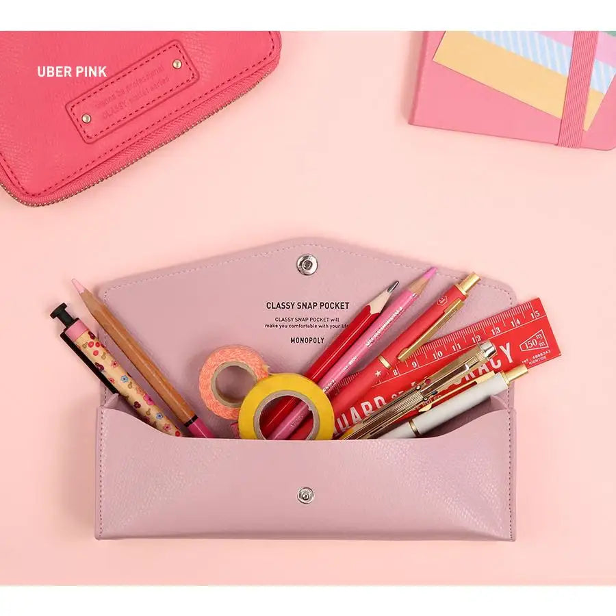 Monopoly - Snap Pocket Pencil Case - Monopoly - Pen & Pencil Cases - Harumio