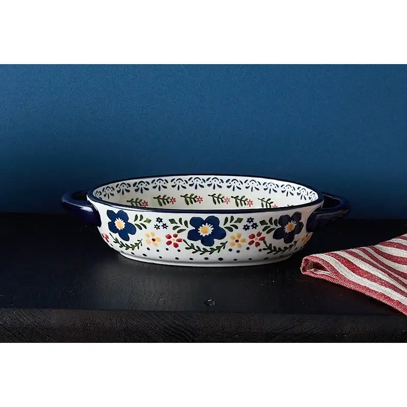 Korean Fatima - Multi-purpose Oval Bowl With Two Handle - Modern House - Home & Living - Harumio