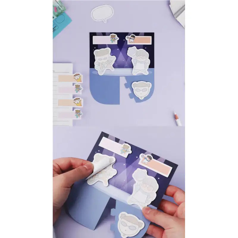 Maru Is a Puppy - Sticky Note - Webtoon Friends - Sticky Memo Pads - Harumio