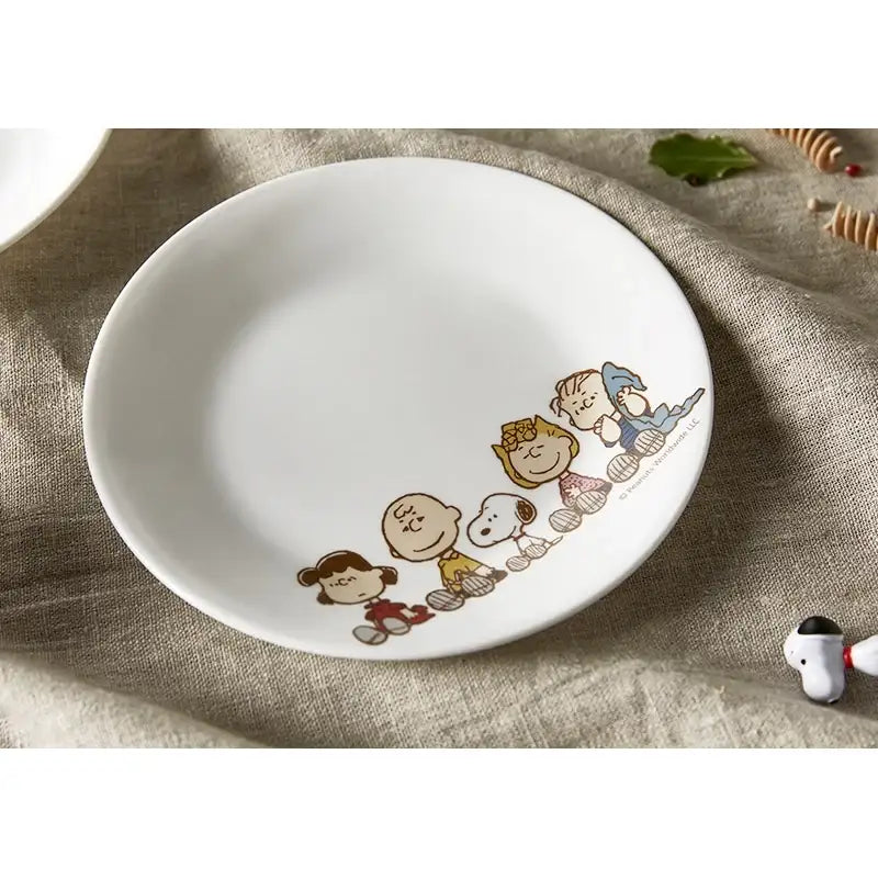 Corelle x Peanuts - Snoopy Friends - Round Plate - Modern House - Tableware - Harumio