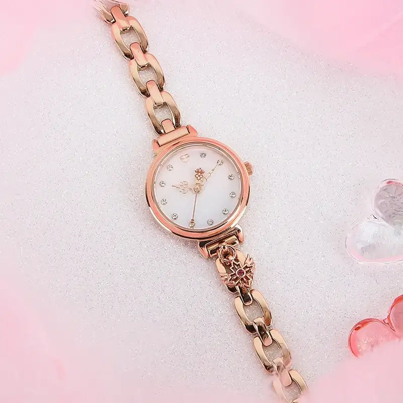 Saint Tail x Clue - Saint Charm Rose Gold Metal Watch - CLUE - Jewelry - Harumio