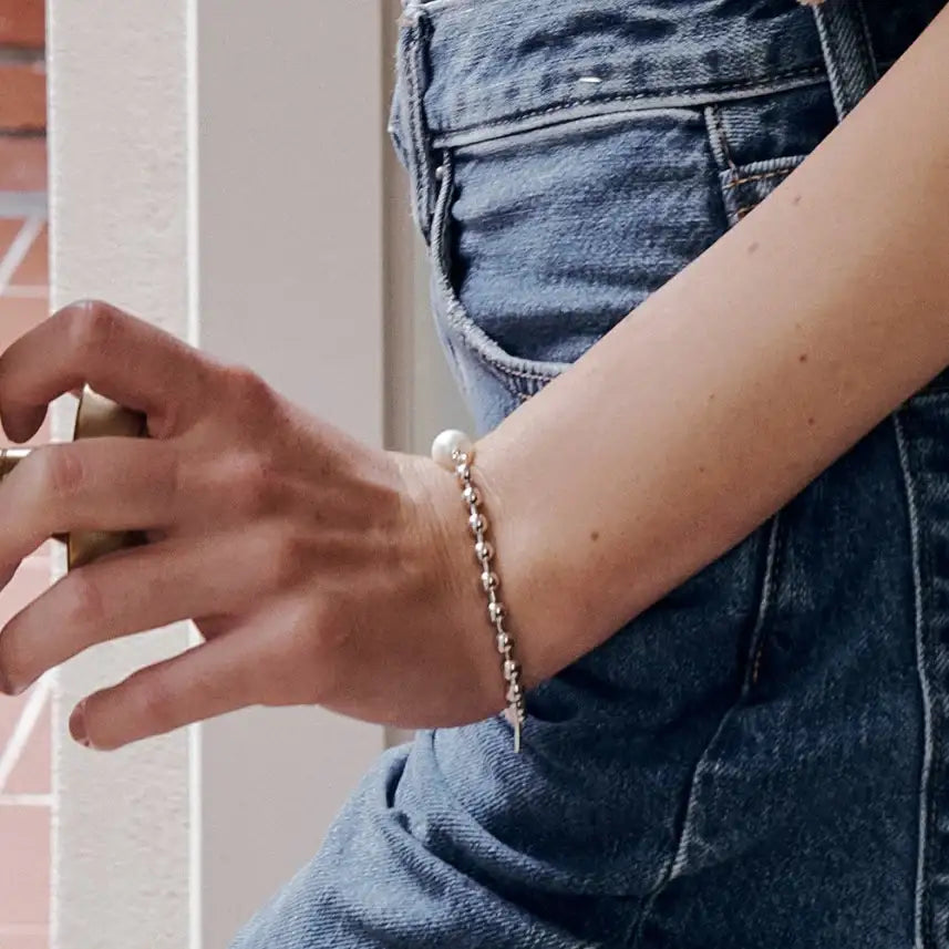 OST - Pearl Point Silver Bead Bracelet - OST - Jewelry - Harumio