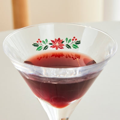 Korean Winter Flower - Acrylic Mini Martini Glass
