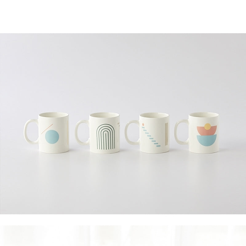Korean Spring Drawing Mug Set 350ml 4P