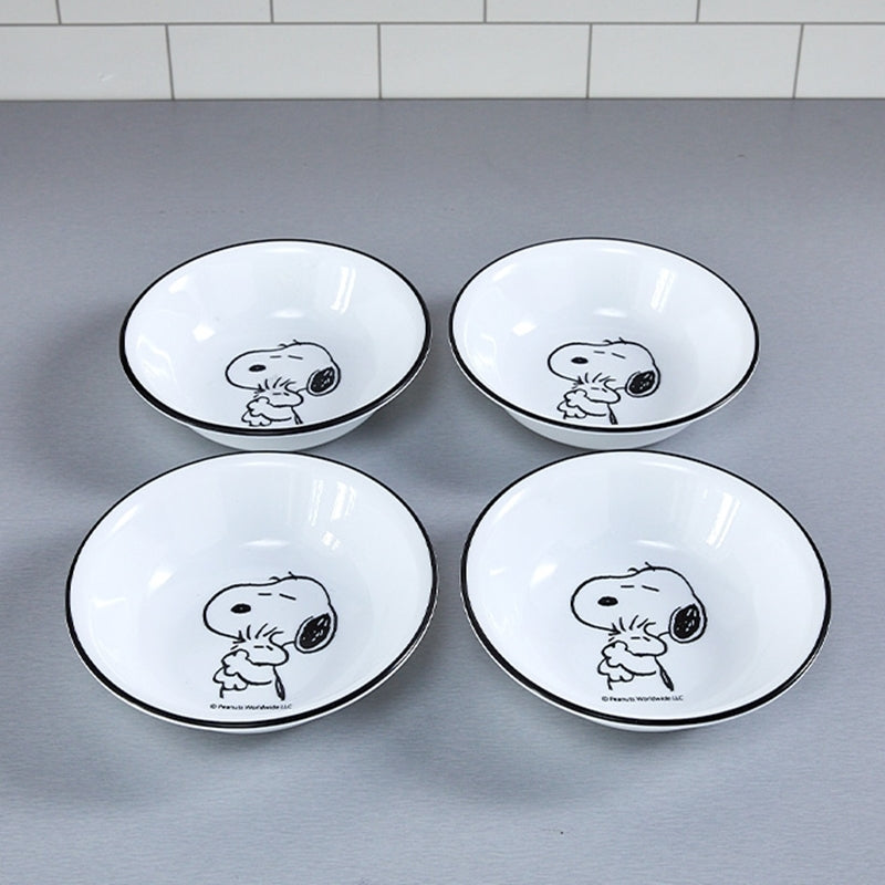 Corelle x Peanuts - Snoopy and Charlie - Front Plate 4P Set