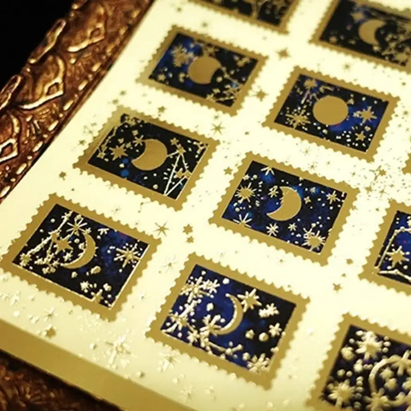 Libet - Moon Gold Foil Stamp Sticker - Libet - Stationary - Harumio