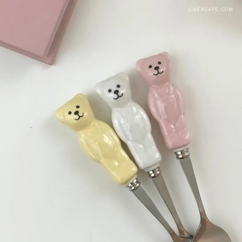 Like A Cafe - Vintage Teddy Bear Cutlery - Like A Cafe - Home & Living - Harumio