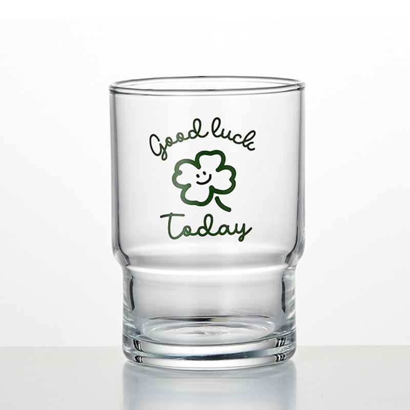 Korean Mine Lettering - Glass Cup 2P Set