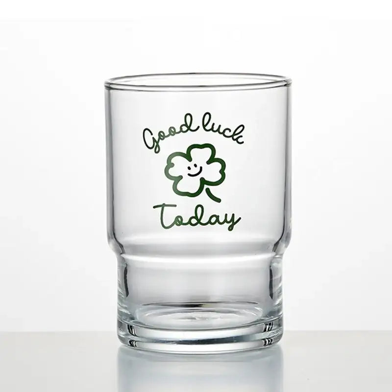 Korean Mine Lettering - Glass Cup 2P Set - Modern House - Glass Cup - Harumio