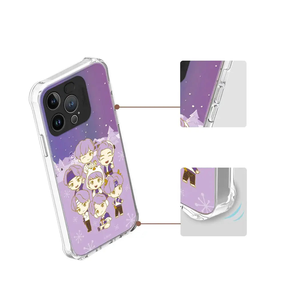 BTS - TinyTAN Purple Holidays Light Up Phone Case - BTS - Accessories - Harumio