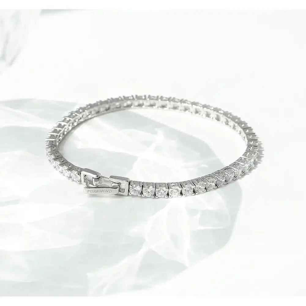 OST - Simulated Diamond Prong Chain Bracelet - OST - Jewelry - Harumio