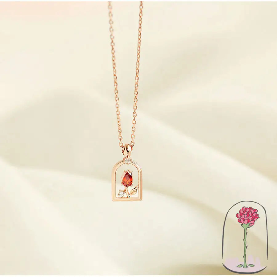 Le Petit Prince x OST - Pride Rose Rose Gold Necklace - OST - Accessories, Jewelry - Harumio