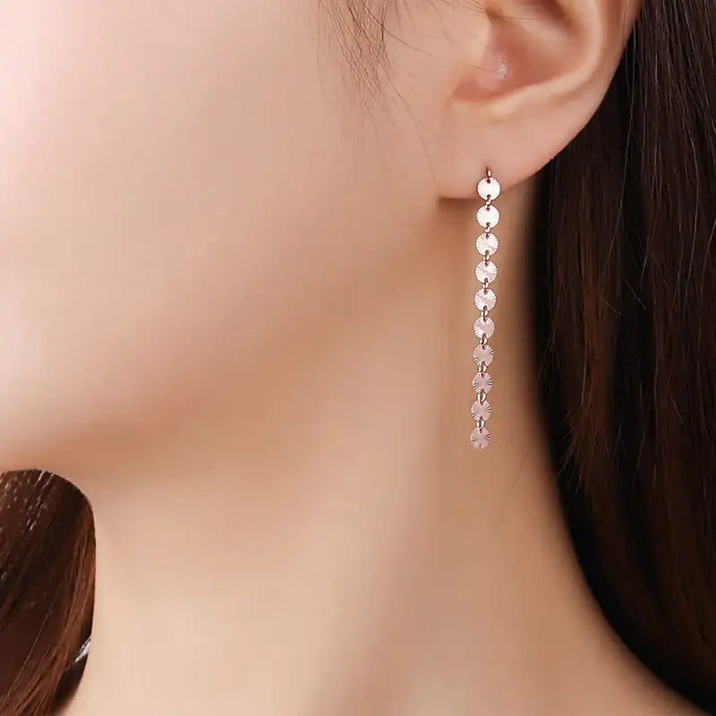 CLUE - Pure Coin Drop Silver Earrings - CLUE - Jewelry - Harumio