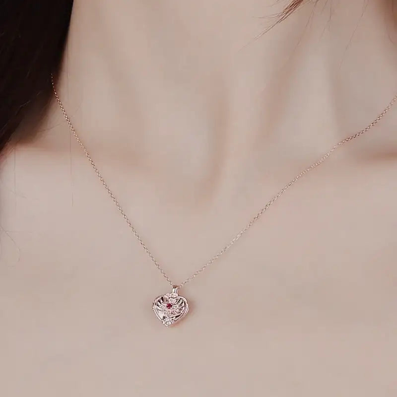 Saint Tail x Clue - Heart Locket 10K Gold Pendant - CLUE - Jewelry - Harumio