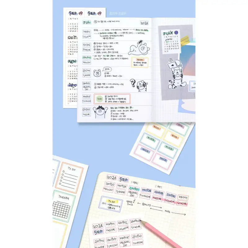 7321 DESIGN - 2023 Everyday Calendar Sticker Set - 10x10 - 2023 Calendars - Harumio