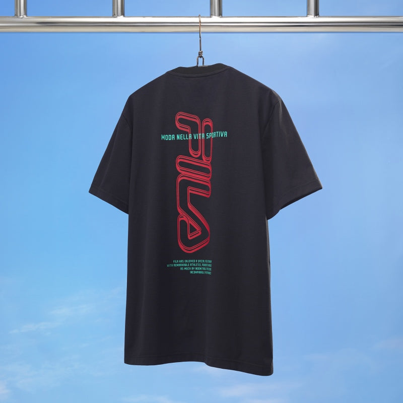 FILA x BTS - This Is Our Summer - Functional Neon Logo Short Sleeve Tee