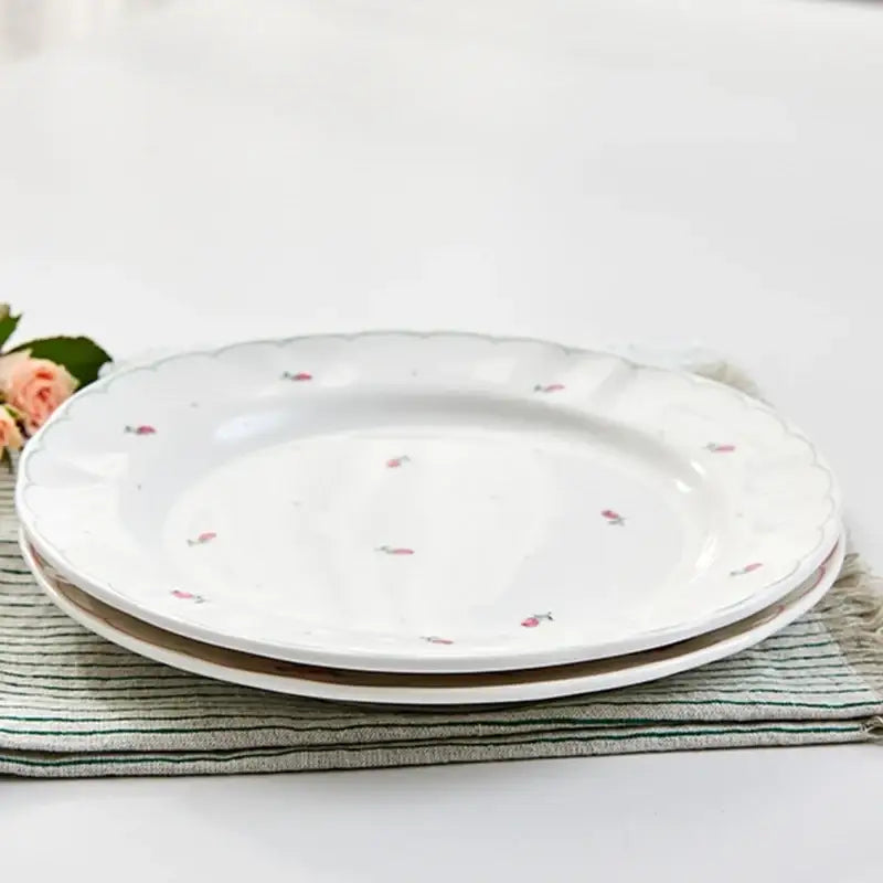 Korean L Rose in the Spring - Dish 2P - Modern House - Plates - Harumio