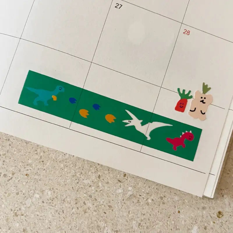 Dinotaeng - Dino Masking Tape - Dinotaeng - Accessories, Stationery - Harumio