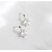 OST - Prong Setting Simulated Diamond Earring - OST - Jewelry - Harumio