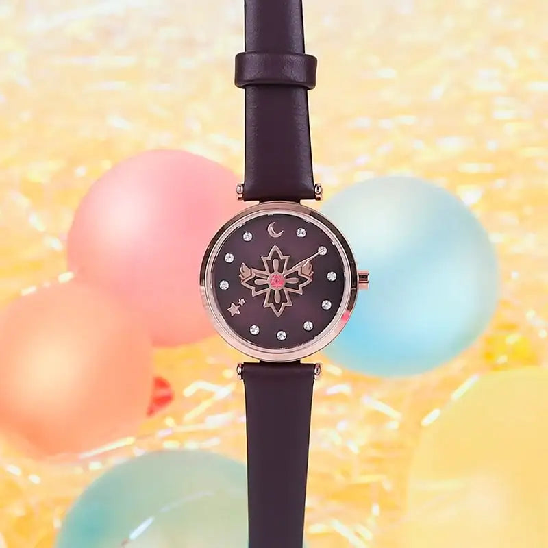 Saint Tail x Clue - Saint Wing Leather Watch - Purple - CLUE - Jewelry - Harumio
