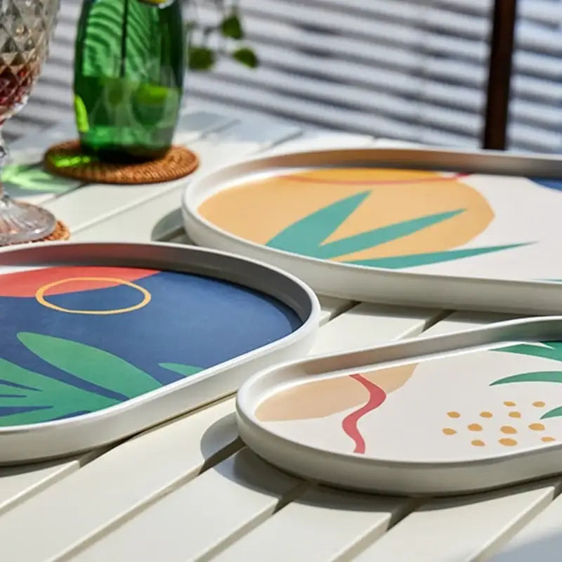 Korean Pharmia Melamine Oval Tray Set - Modern House - Kitchenware - Harumio