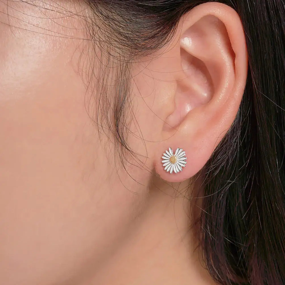 OST - Slit Daisy Silver Earrings - OST - Jewelry - Harumio