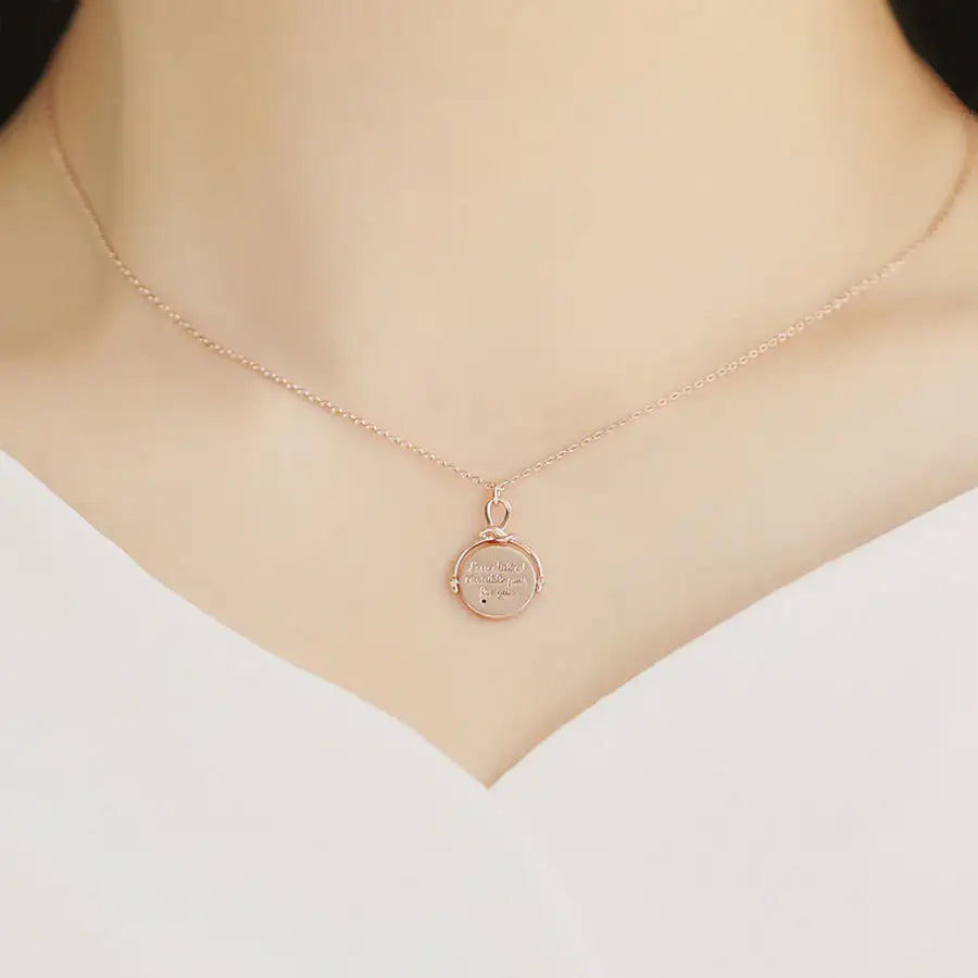 Le Petit Prince x OST - Double-sided Planet Rose Gold Coin Necklace - OST - Accessories, Jewelry - Harumio