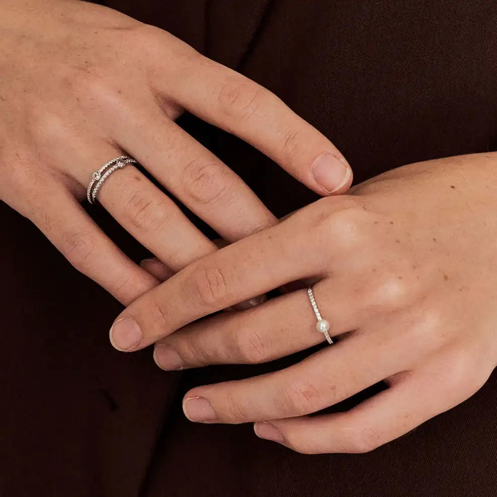 OST - Mini White Pearl Ring - OST - Jewelry - Harumio