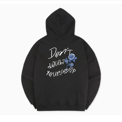 Ambler - Blue Rose Over Fit Zip Up Hoodie