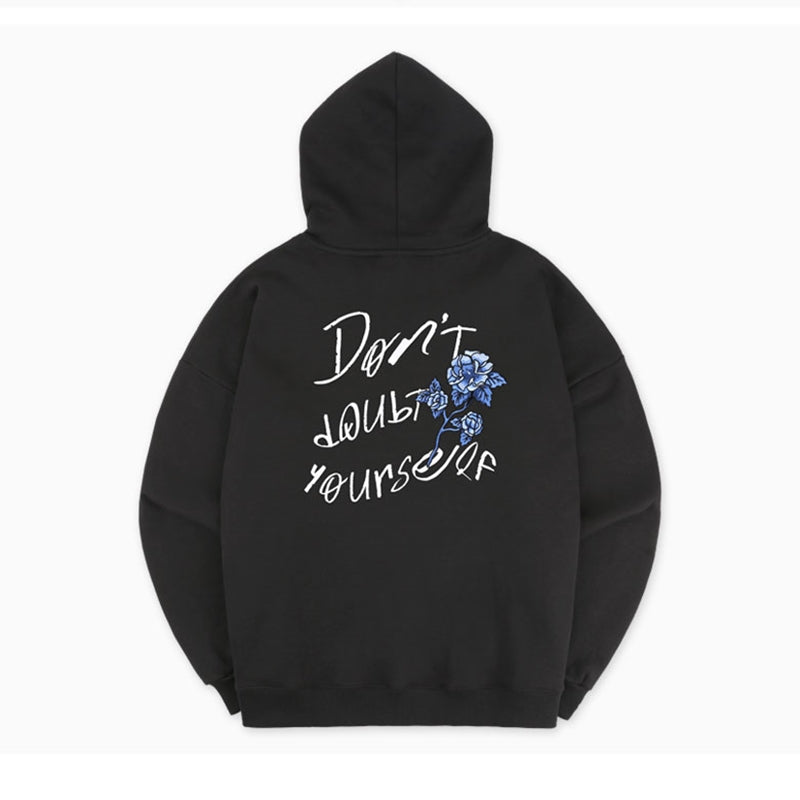 Ambler - Blue Rose Over Fit Zip Up Hoodie