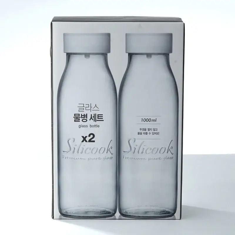 Korean Silicook Water Bottle 1L Set 2P - Modern House - Kitchenware - Harumio