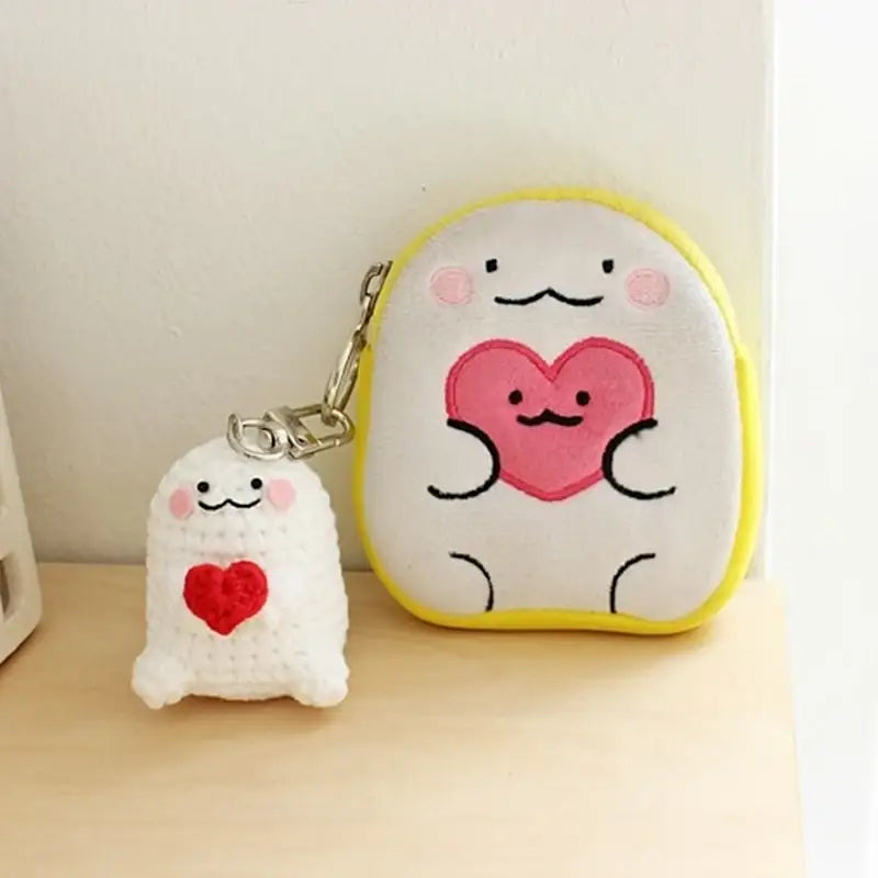 Ikmyeong - Angel Heart Hand-Knitted Personalized Bag Ring - Ikmyeong Shop - Keyrings - Harumio