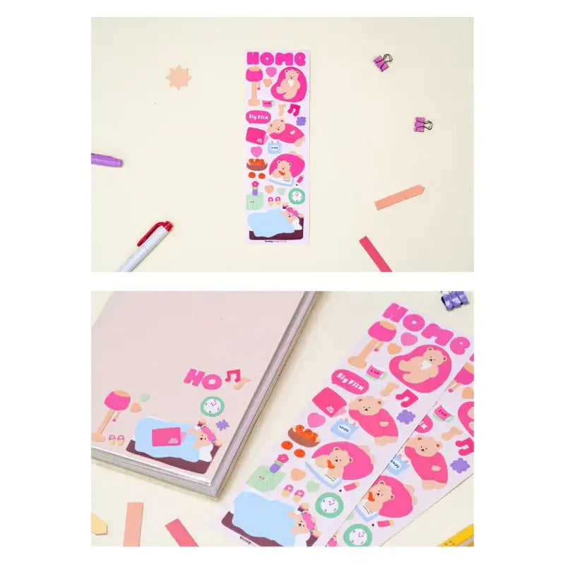 Big Issue x Lagomihome - Pencil Case & Big Bear Stickers Set - Big Issue Korea - Pencil Case - Harumio
